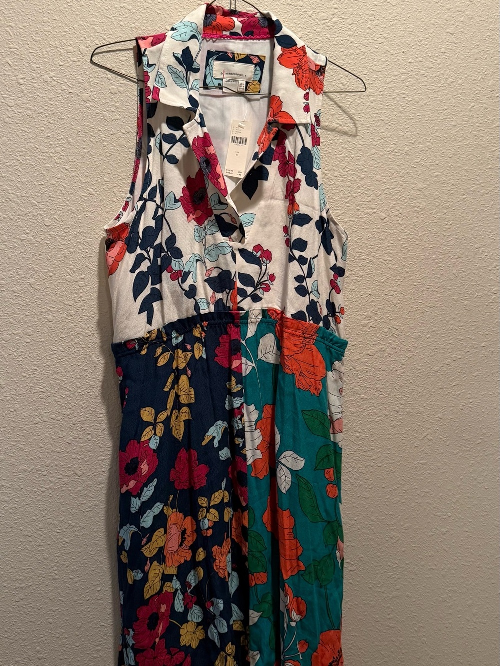 Sleeveless Floral Collared Maxi Dress - Multicolor